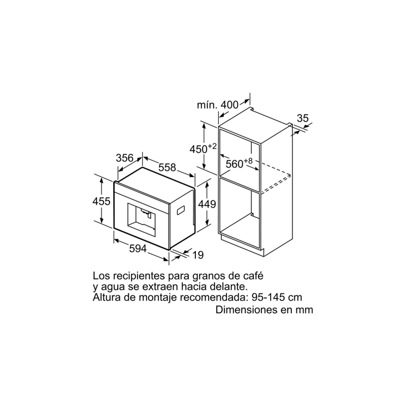 Cafeteras Integradas BOSCH CTL636ES6 Infinity 440 Integrable Inoxidable