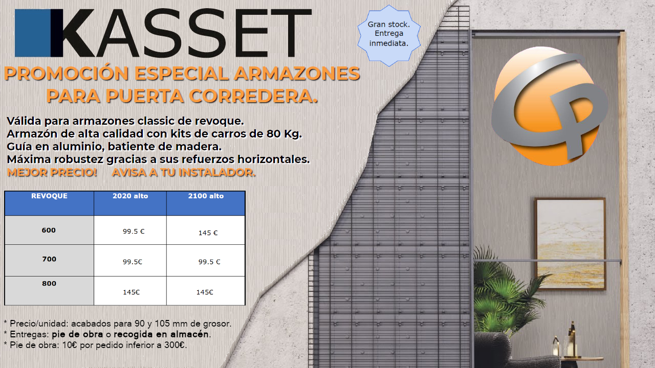 PROMOCIÓN ESPECIAL ARMAZONES PARA PUERTA CORREDERA