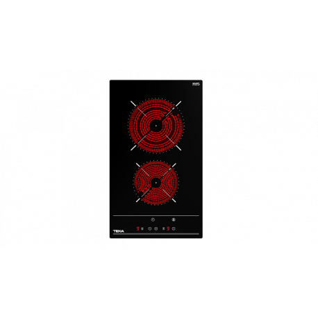 Encimera modular TEKA VITRO MODULAR TBC 32010 TTC. 112550007, 2 zonas, Negro, Sin zona gigante