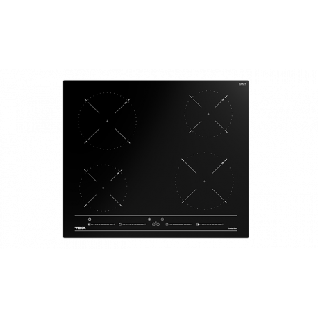 Encimera inducción TEKA IBC 64010 MSS. 112520012, 4 zonas, Negro, acabado biselado, Sin zona gigante