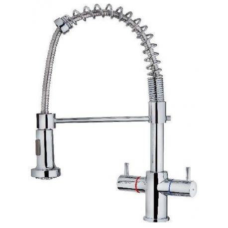 Grifo de cocina TEKA BIMANDO GO 939, Cromo, extraible ...